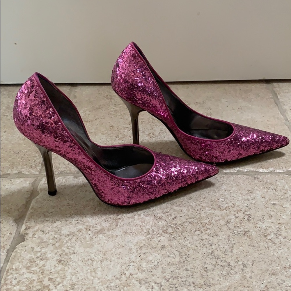 Guess CarrieLee Glitter Stiletto Heels in Size 5